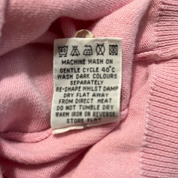 🩷 Mini Boden Girls Button-Down Cardigan Sweater | Size 2-3Y | Pink Polka Dots - Picture 7 of 7